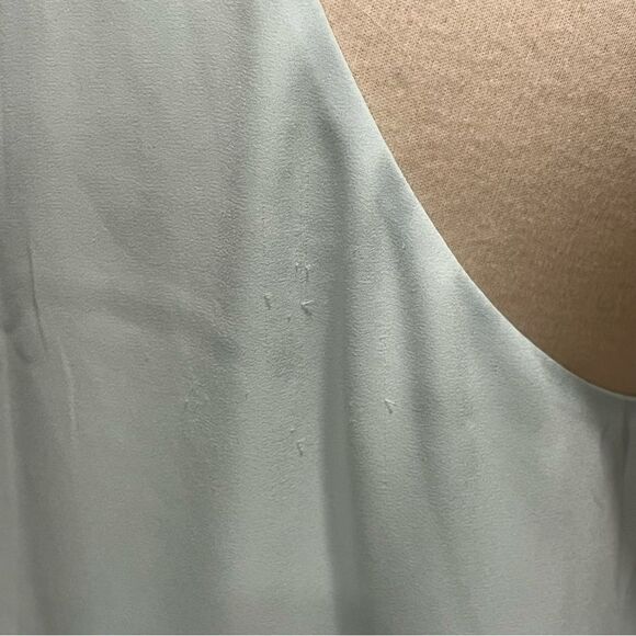 Ann Taylor Loft Light Blue Chiffon V-Neck Racerback Layering Tank Top Size Small - Picture 9 of 9